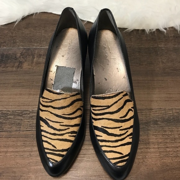 Tahari Shoes - Tahari Eona Zebra Appealing Wedge Pump Sz 9